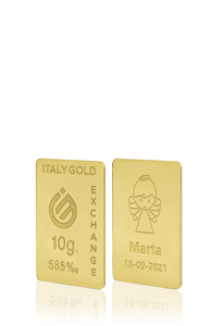Lingotto Oro regalo per battesimo 14 Kt da 10 gr. - Idea Regalo Eventi Celebrativi - IGE: Italy Gold Exchange